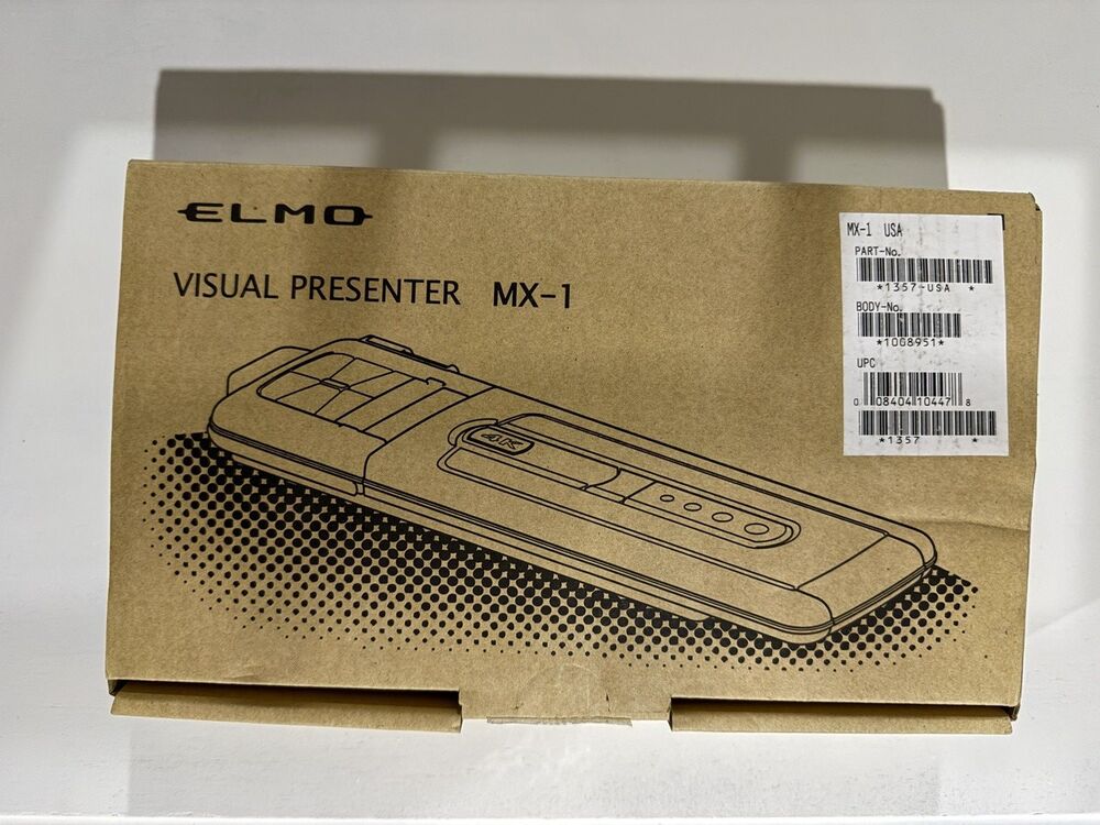 Elmo MX-1 Portable Visual Presenter 4k/Ultra HD USB 3.0 Original Box & Manuals